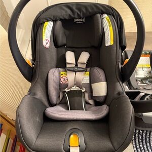 Chic Black and Gray Car Seat